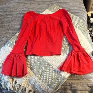 NWT Free People red long sleeve ❤️